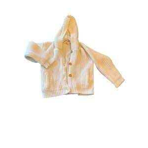 Vintage 80s Yarnmark Toddler Cardigan Hoodie 4T Acrylic Button-Up Sweater Taiwan